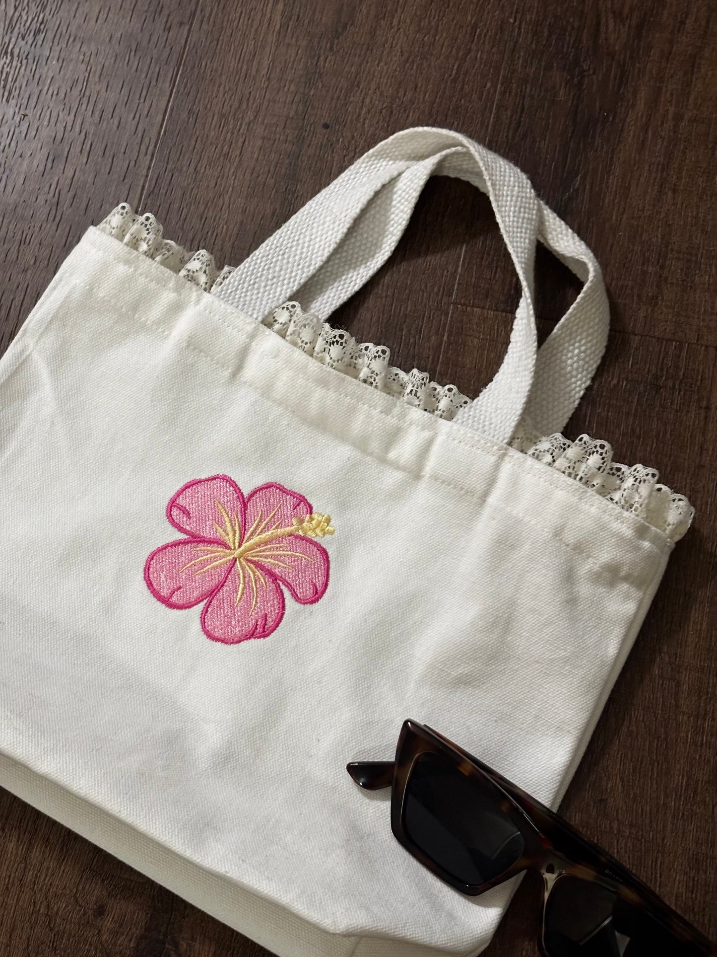 Hibiscus Mini Tote Bag