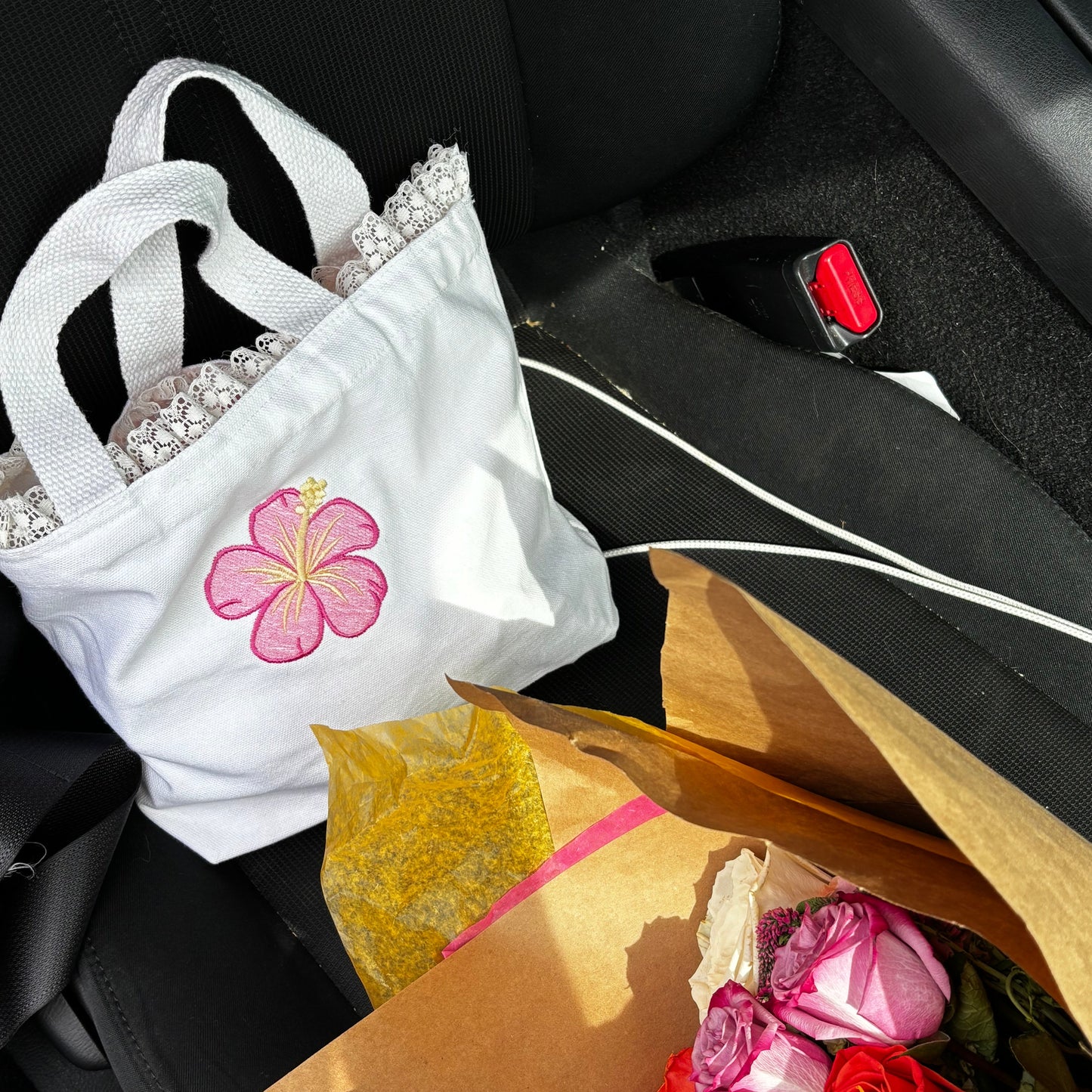 Hibiscus Mini Tote Bag