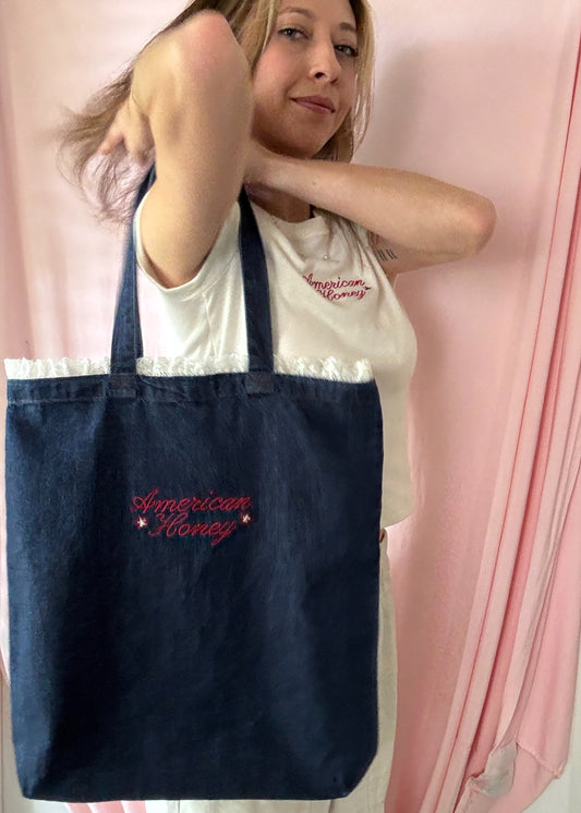 American Honey Denim Tote