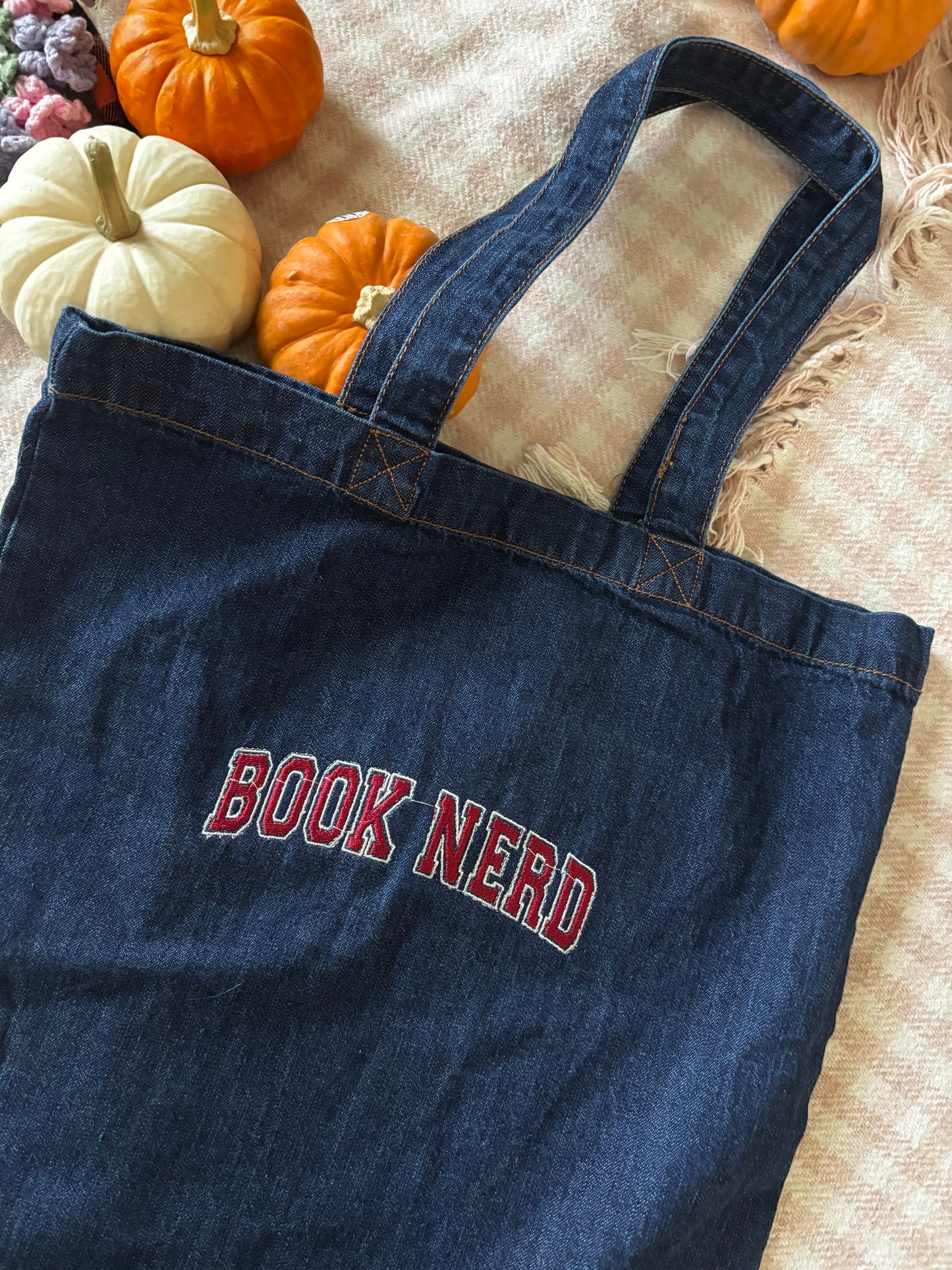 Book Nerd Denim Tote