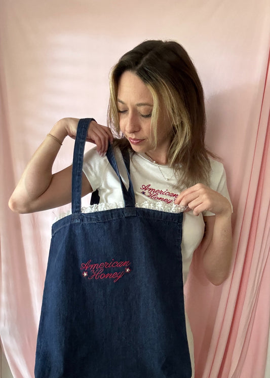 American Honey Denim Tote