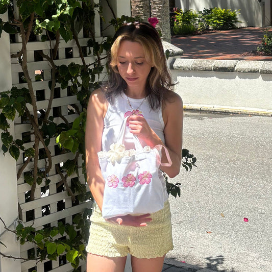 Baby Hibiscus Mini Tote Bag