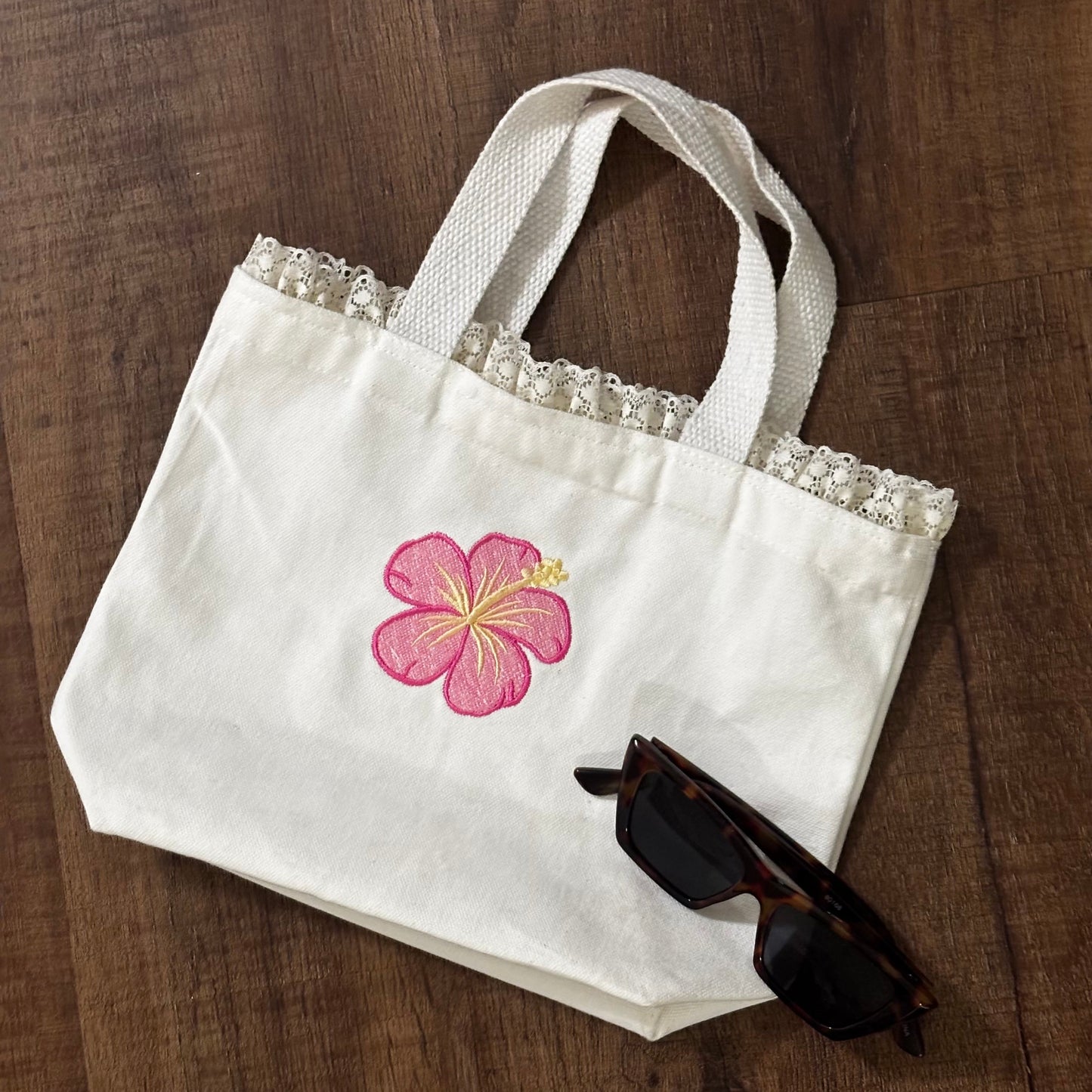 Hibiscus Mini Tote Bag