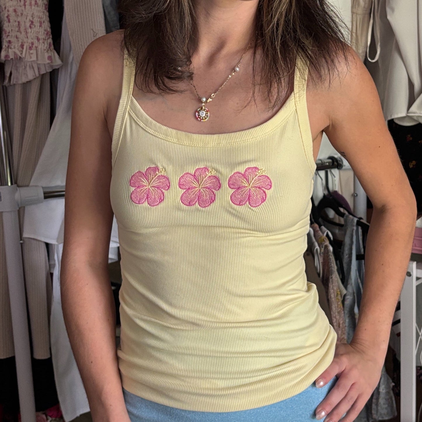 Baby Hibiscus Scoop Tank