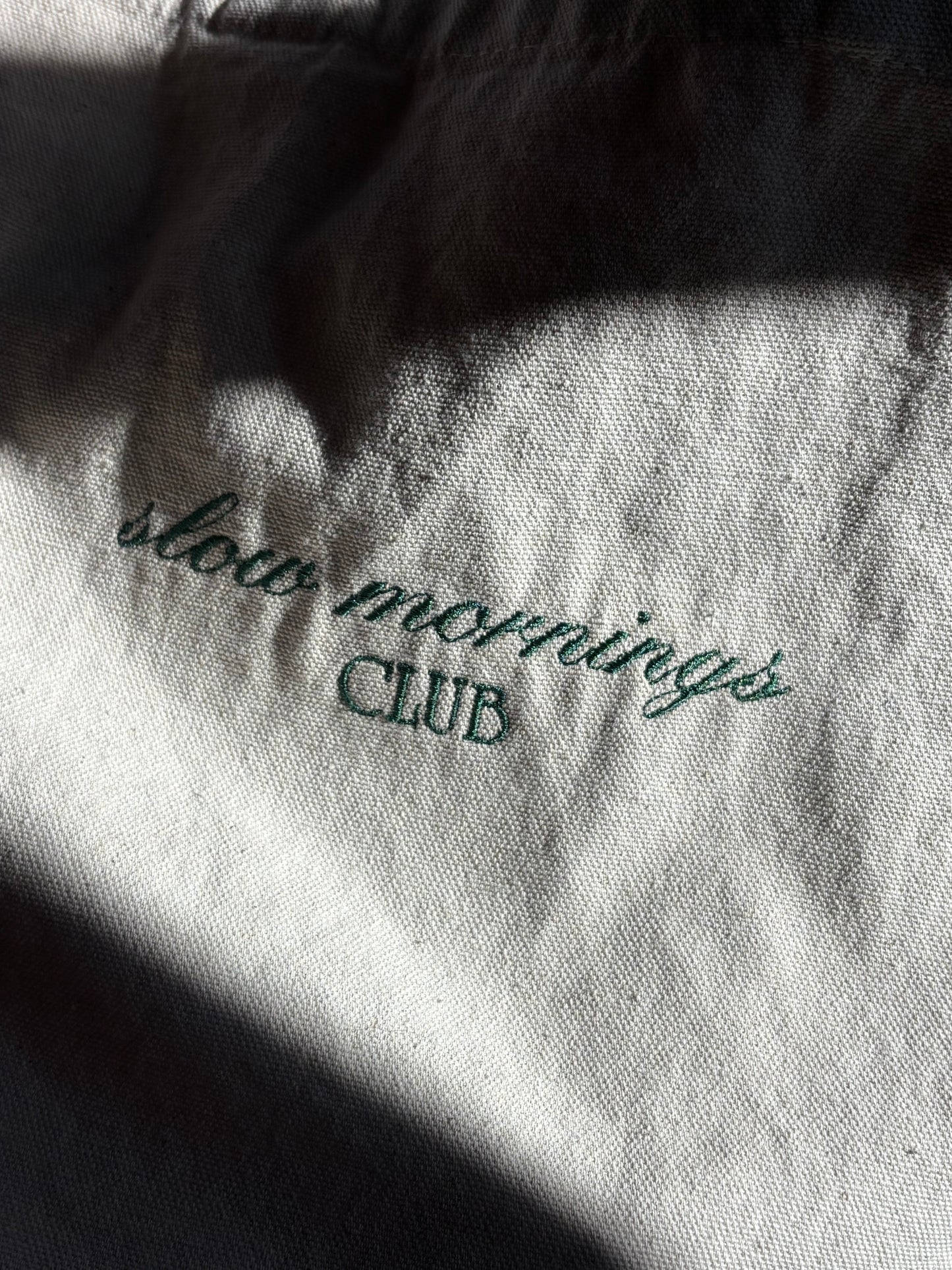 Slow Mornings Club Tote Bag