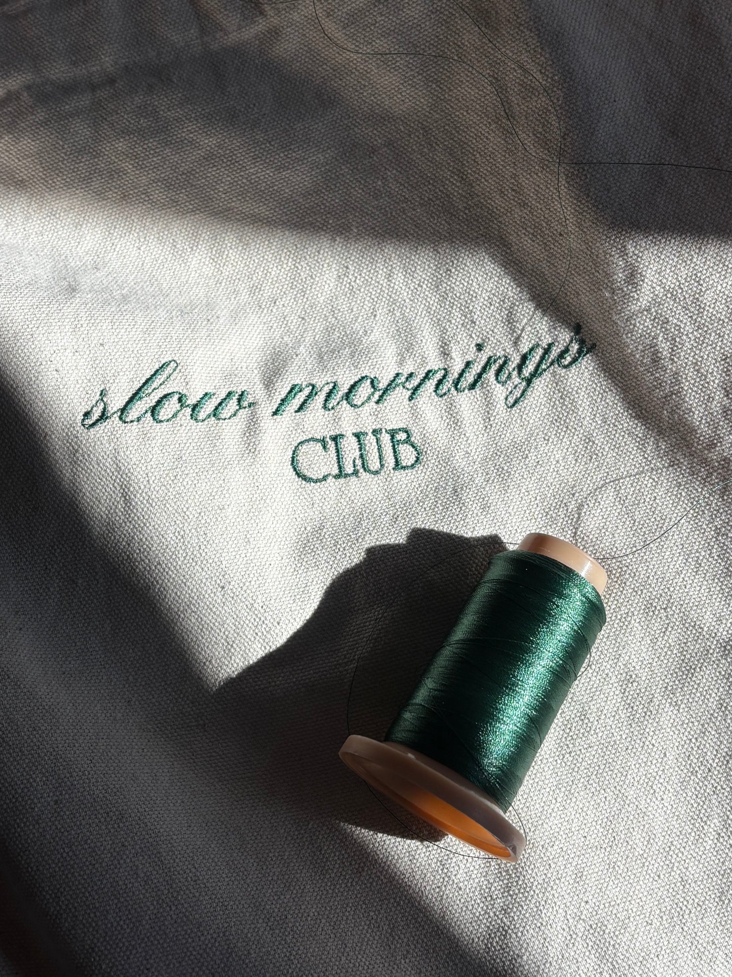 Slow Mornings Club Tote Bag